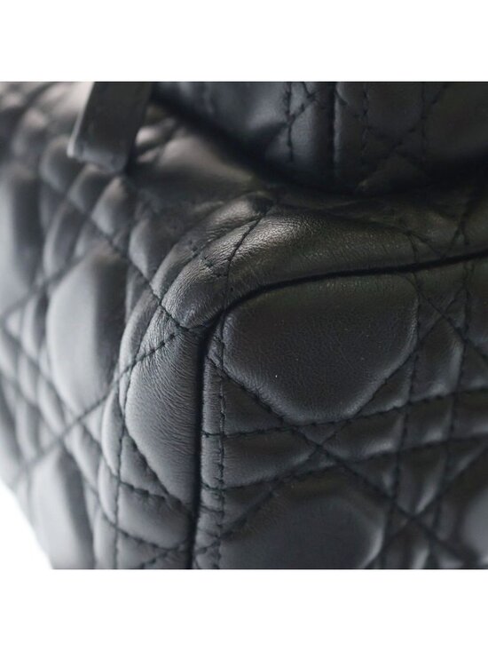 Dior Cannage Backpack Black Leather Gold main image 4